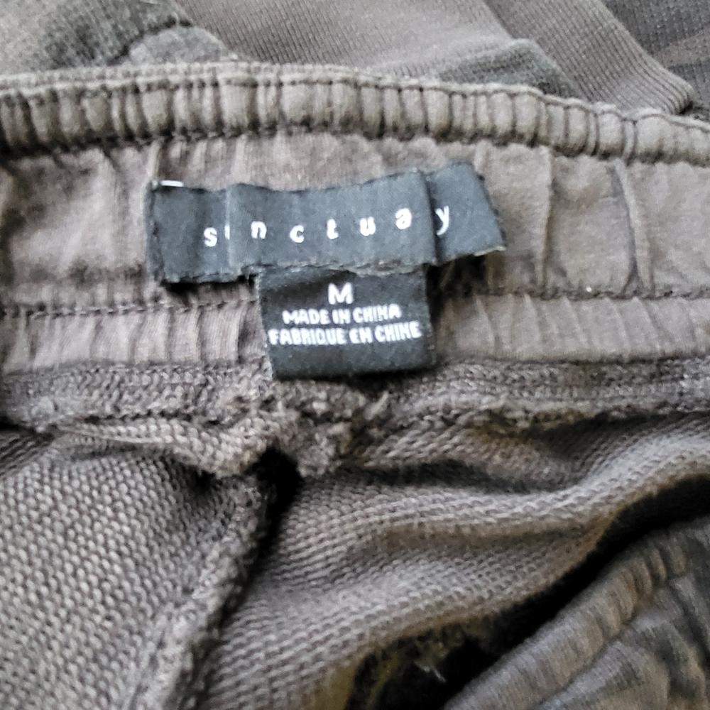 Sanctuary Black Camo Joggers Terry Cotton M